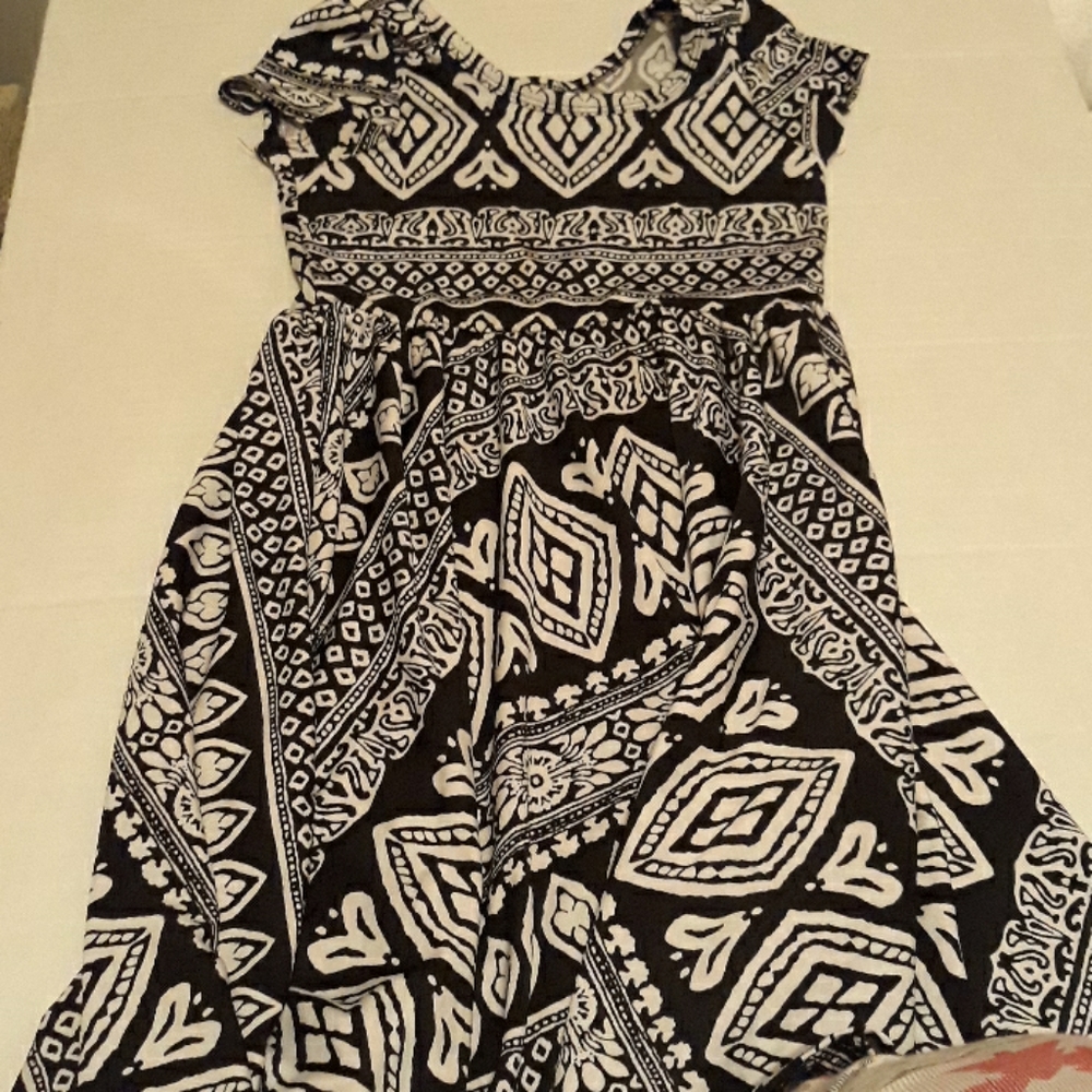 Girls Black and White Lularoe Dress